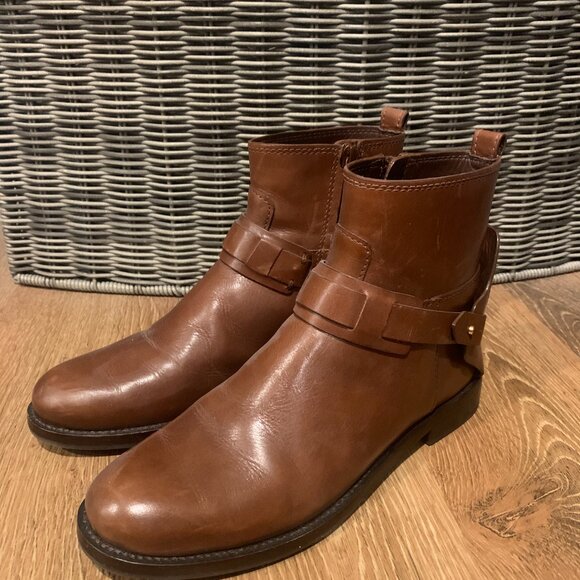 Tory Burch Brown Leather Ankle Boots - Picture 4 of 4